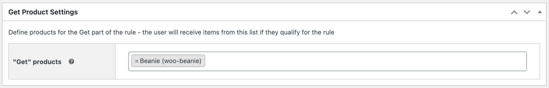 Get Products Settings