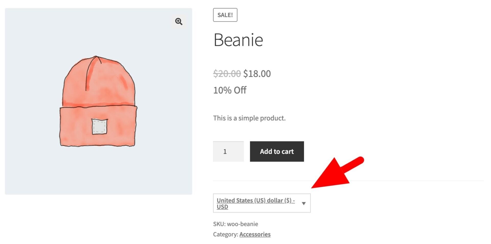 WooCommerce currency switcher on front end