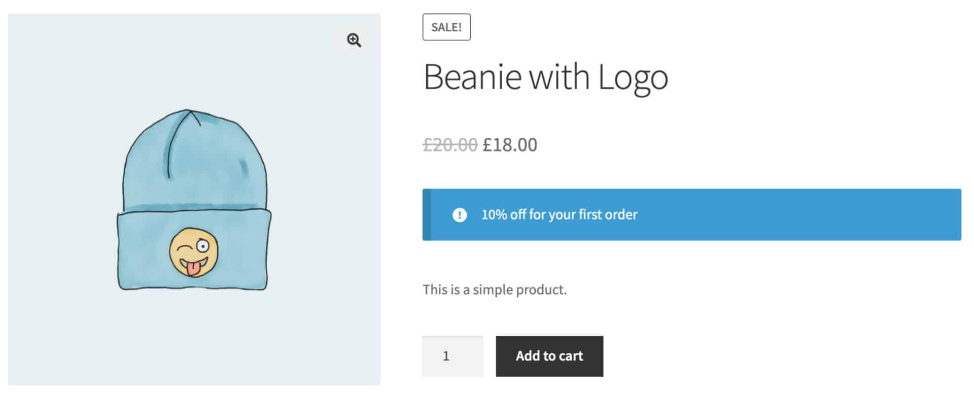 WooCommerce first order discount on the front end