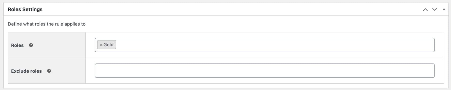 User roles setting for discounts