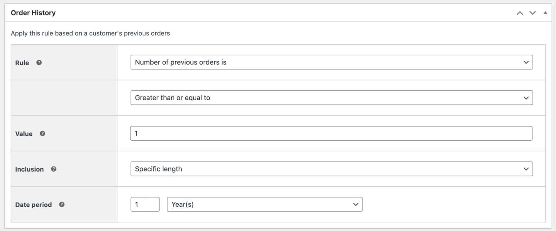 Specific length