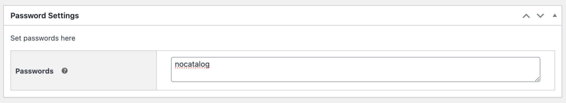 Password field