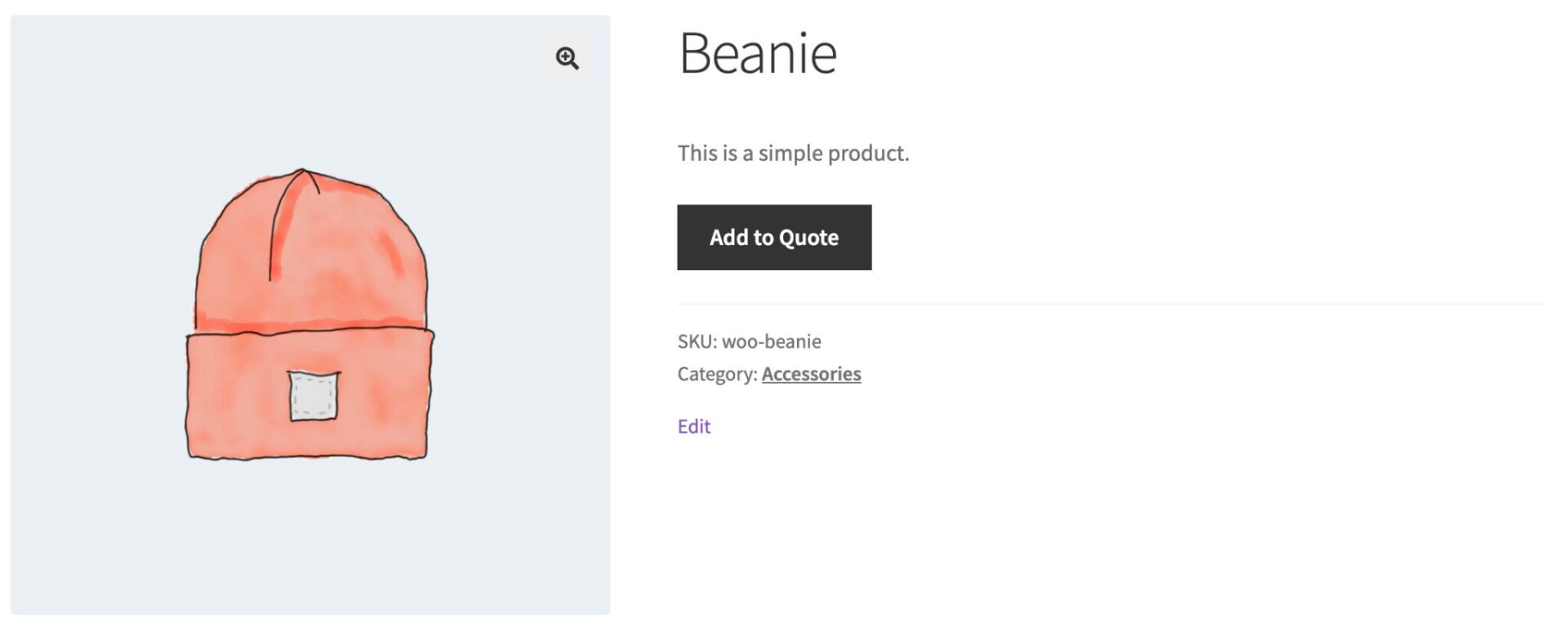 Catalog mode with quote button