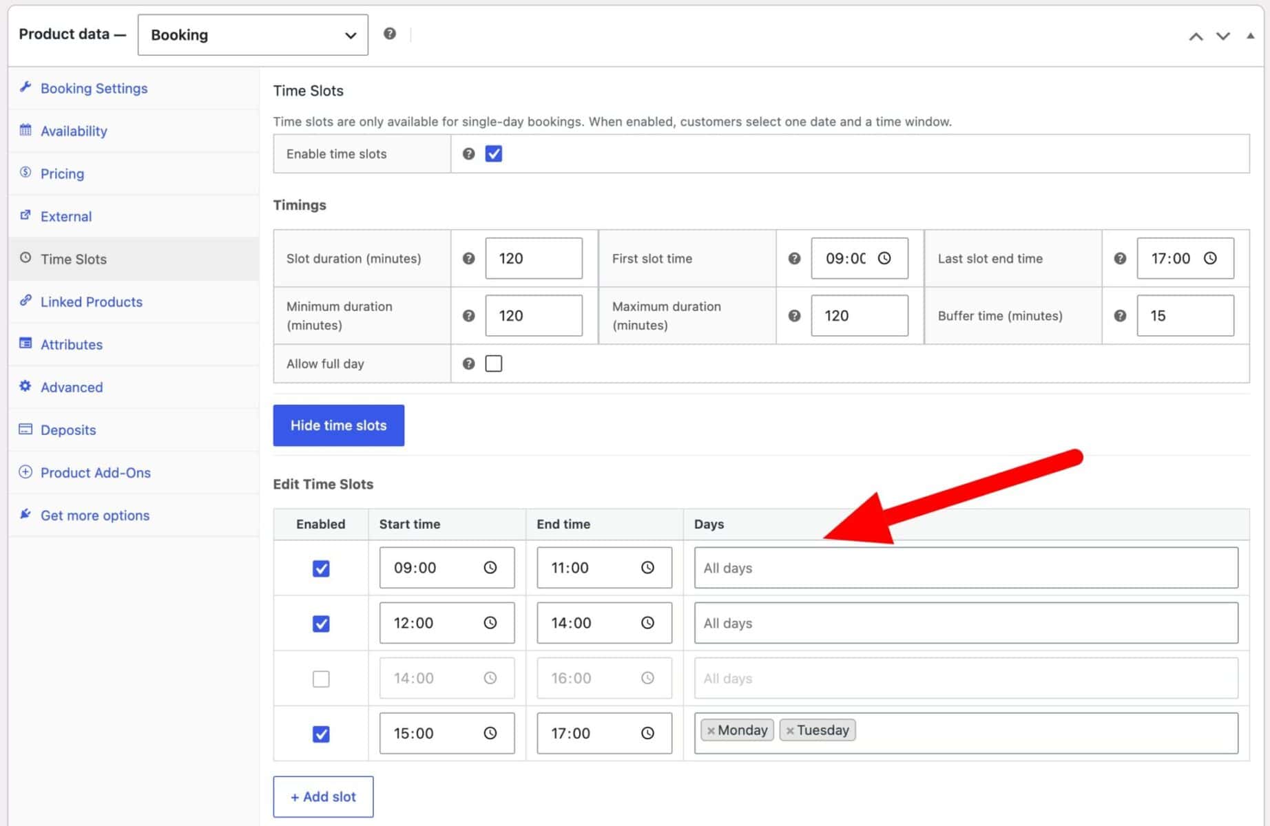 WooCommerce class irregular time slot settings x.jpg