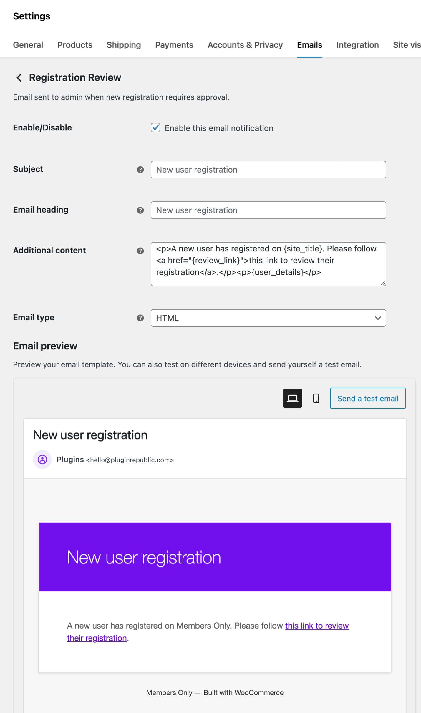 Emails - Plugin Republic