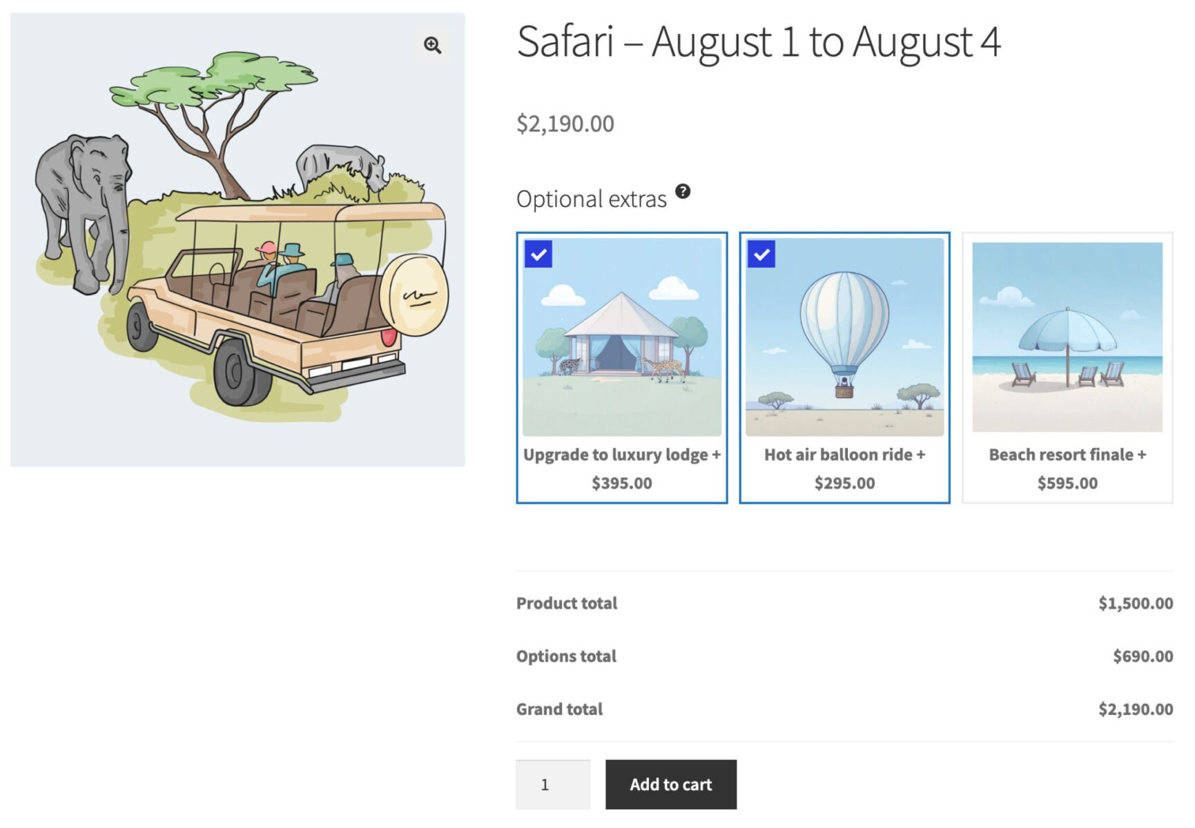 WooCommerce tours