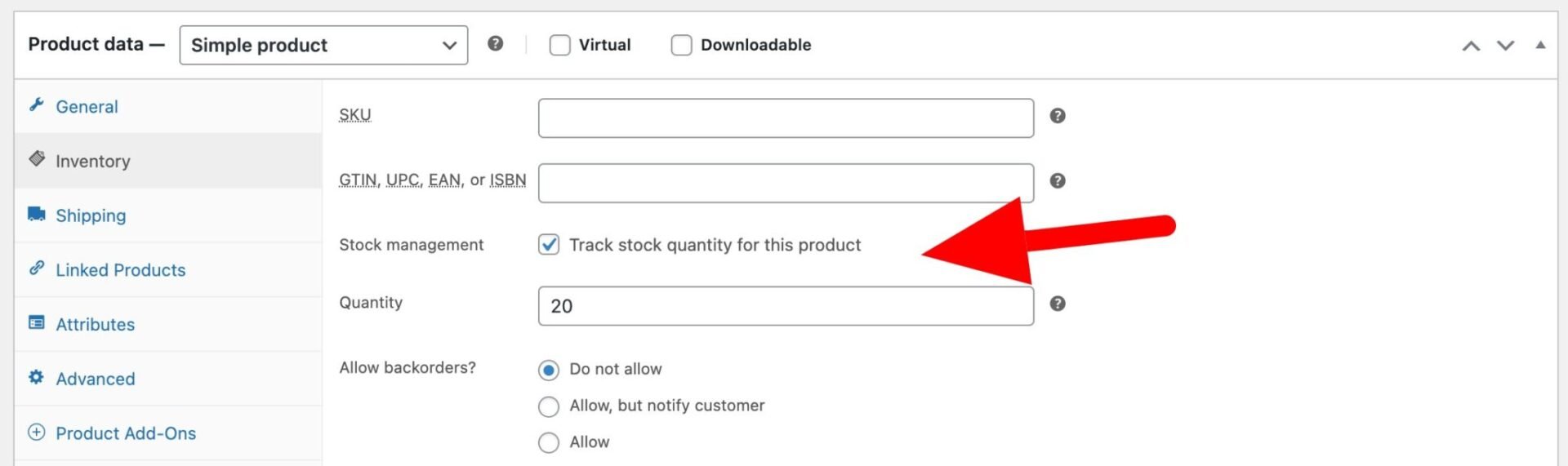 WooCommerce set number of places