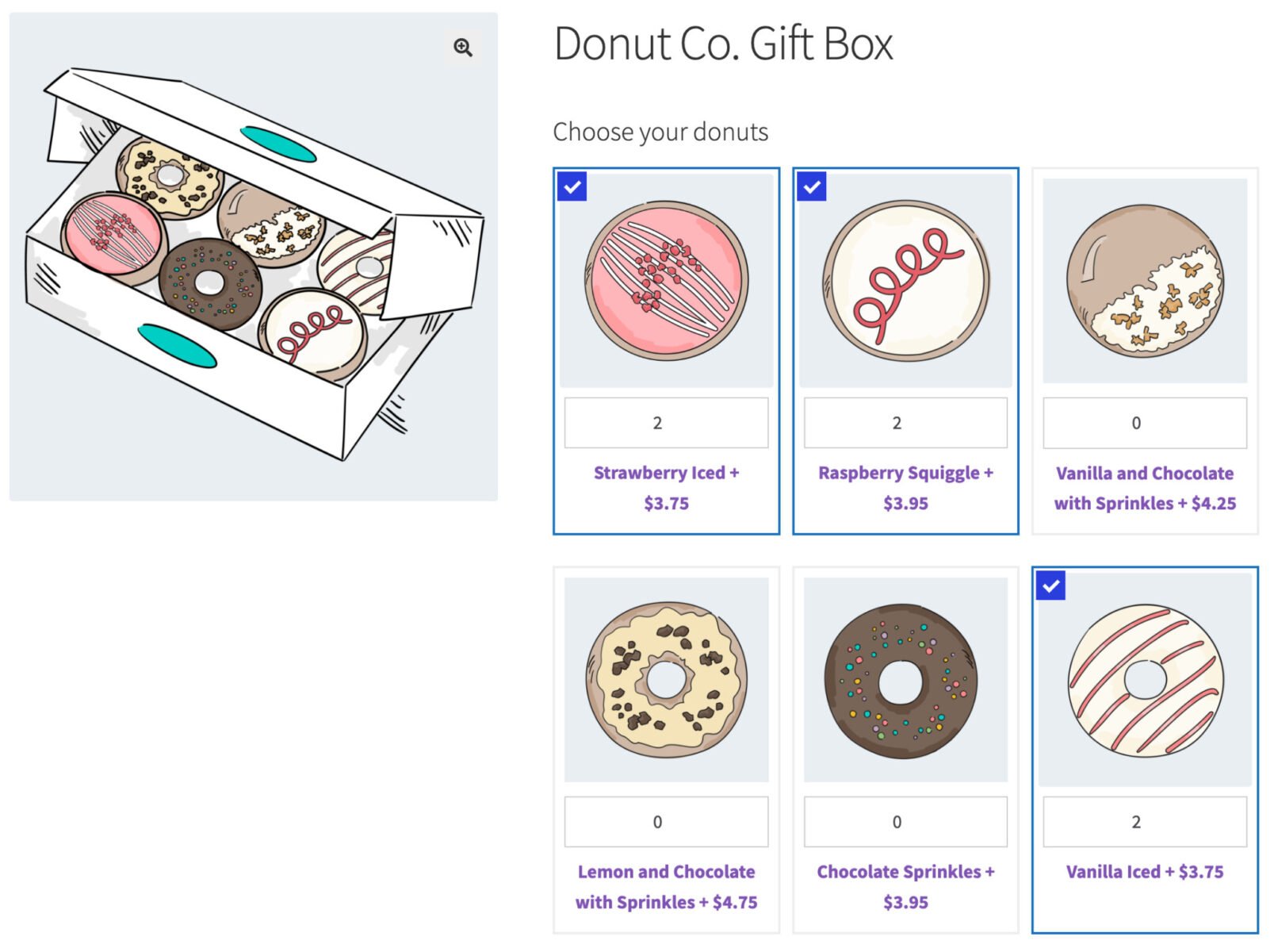 Donut gift box product