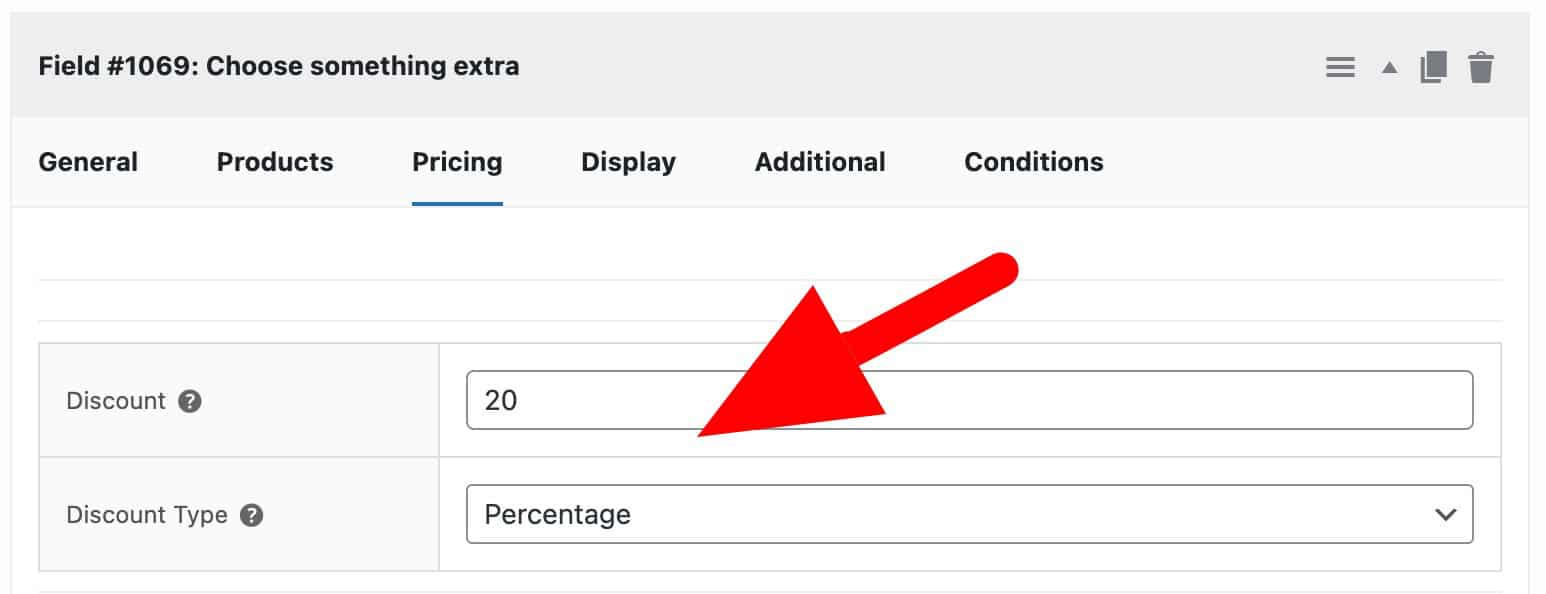 Child product quantity setting