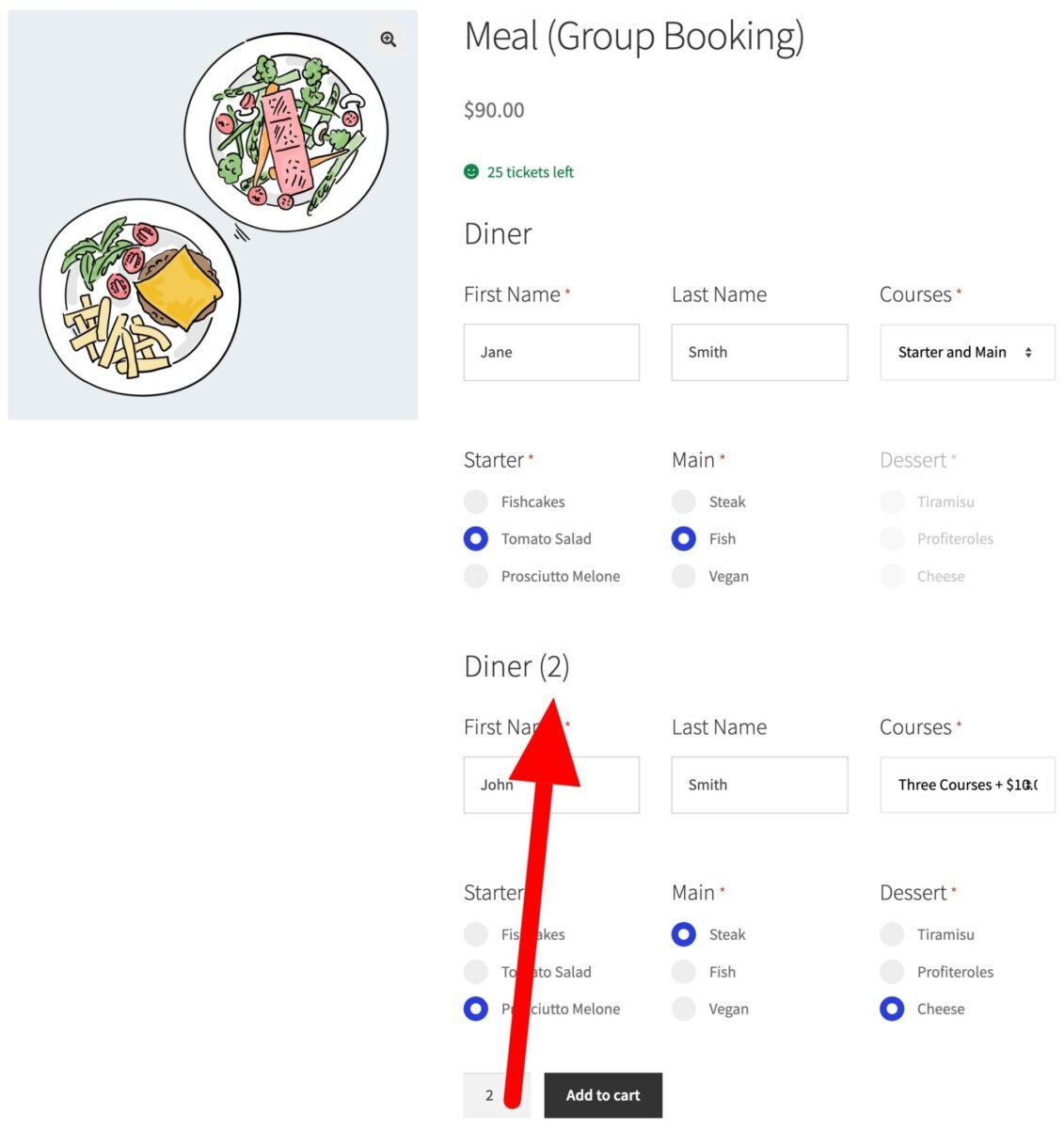 Repeatable groups on the front end