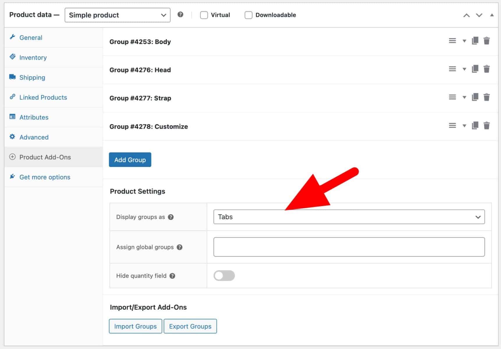 WooCommerce product components layout