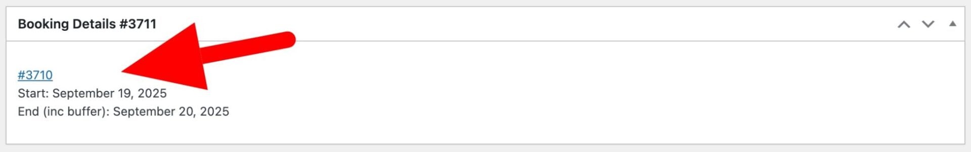 Edit booking details from order form