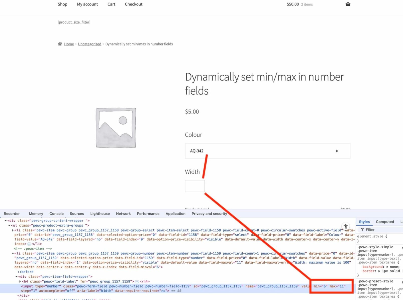 WooCommerce product add ons dynamic parameters x.jpg