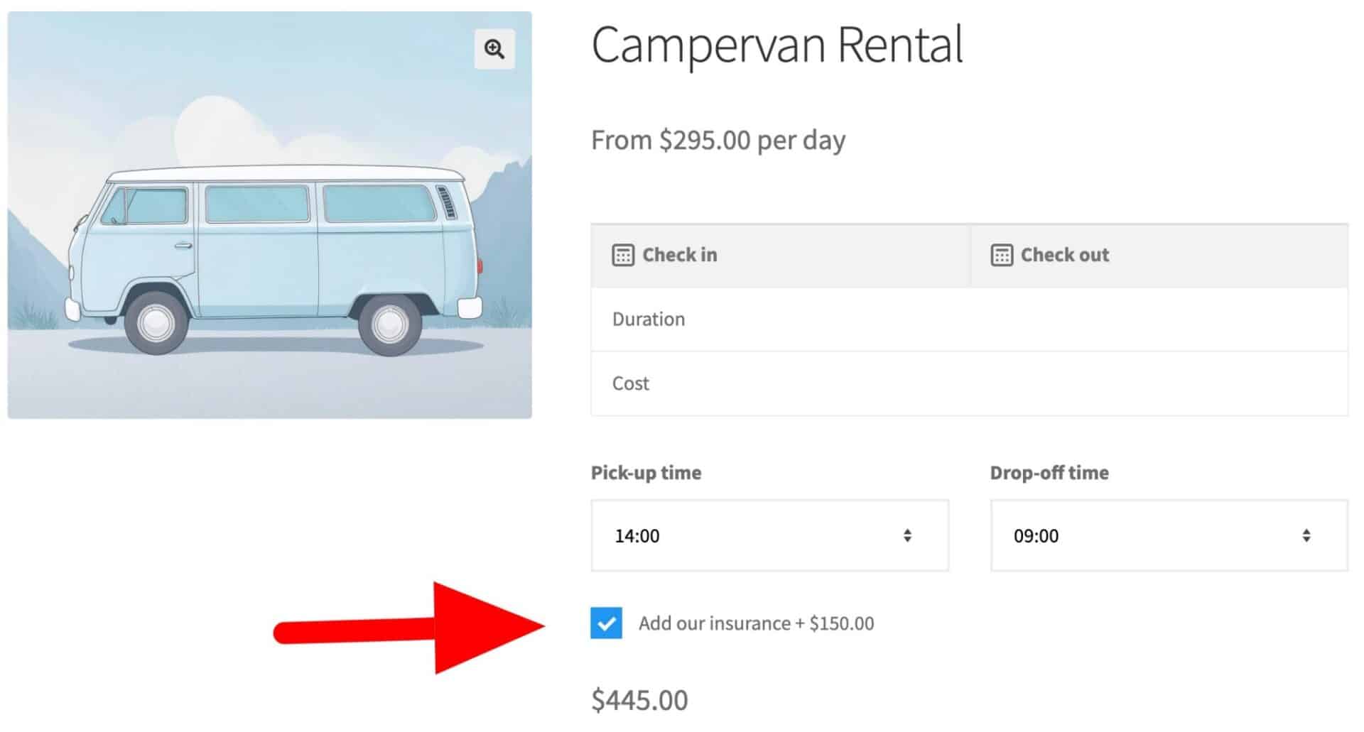 Insurance option setting