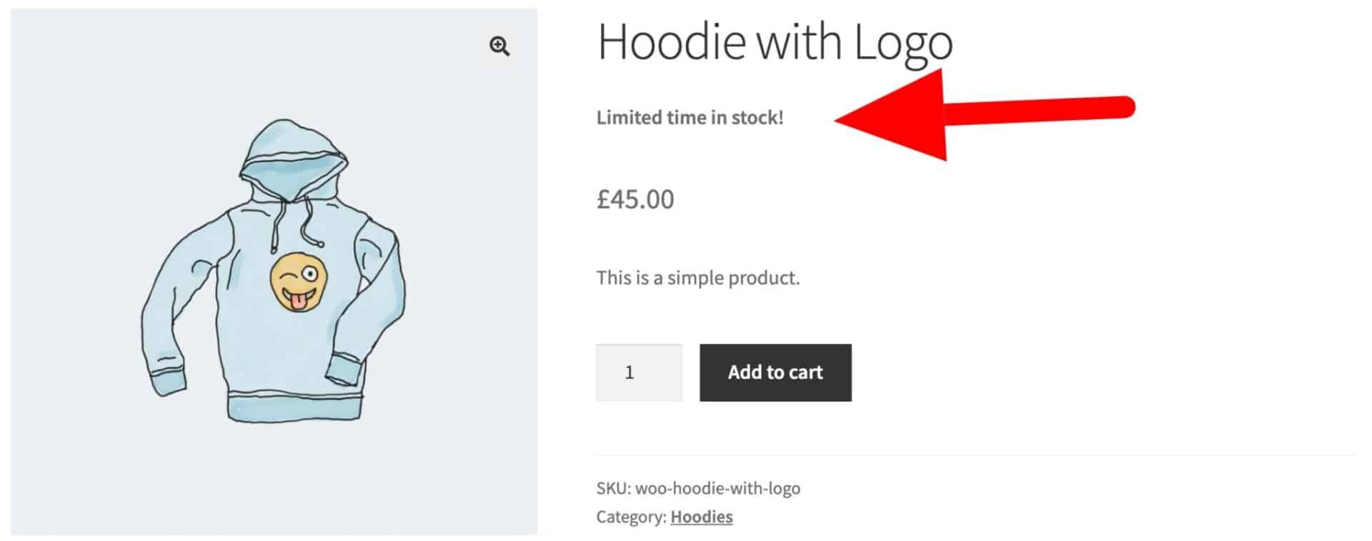 Content added using woocommerce_single_product_summary hook in WooCommerce