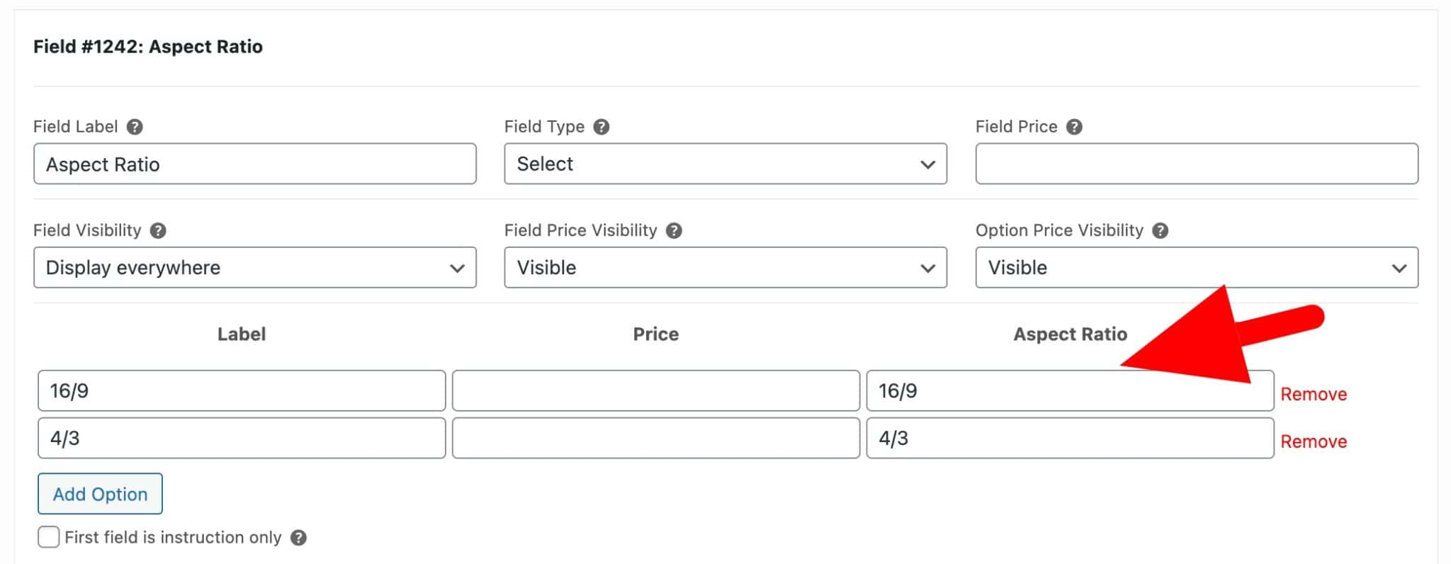 How to dynamically set the aspect ratio based on user selection ...