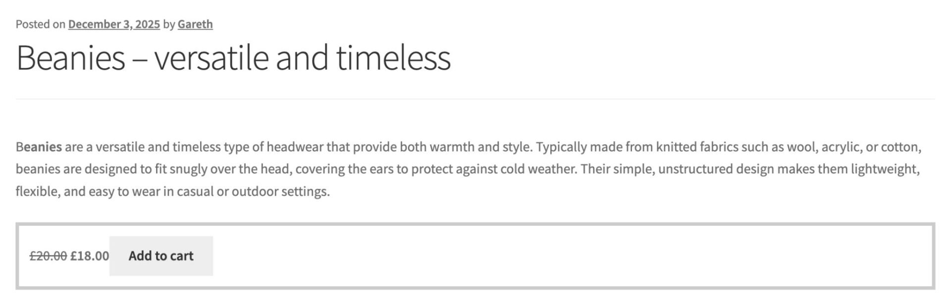 WooCommerce add to cart button in a post or page