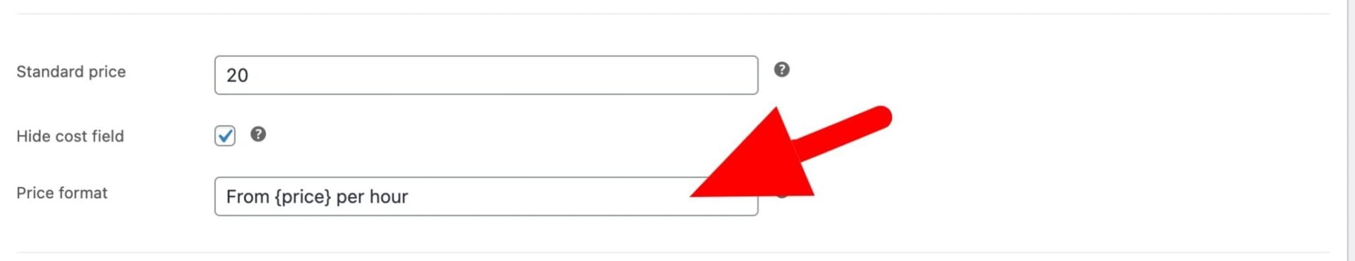 Bookings for WooCommerce price format setting