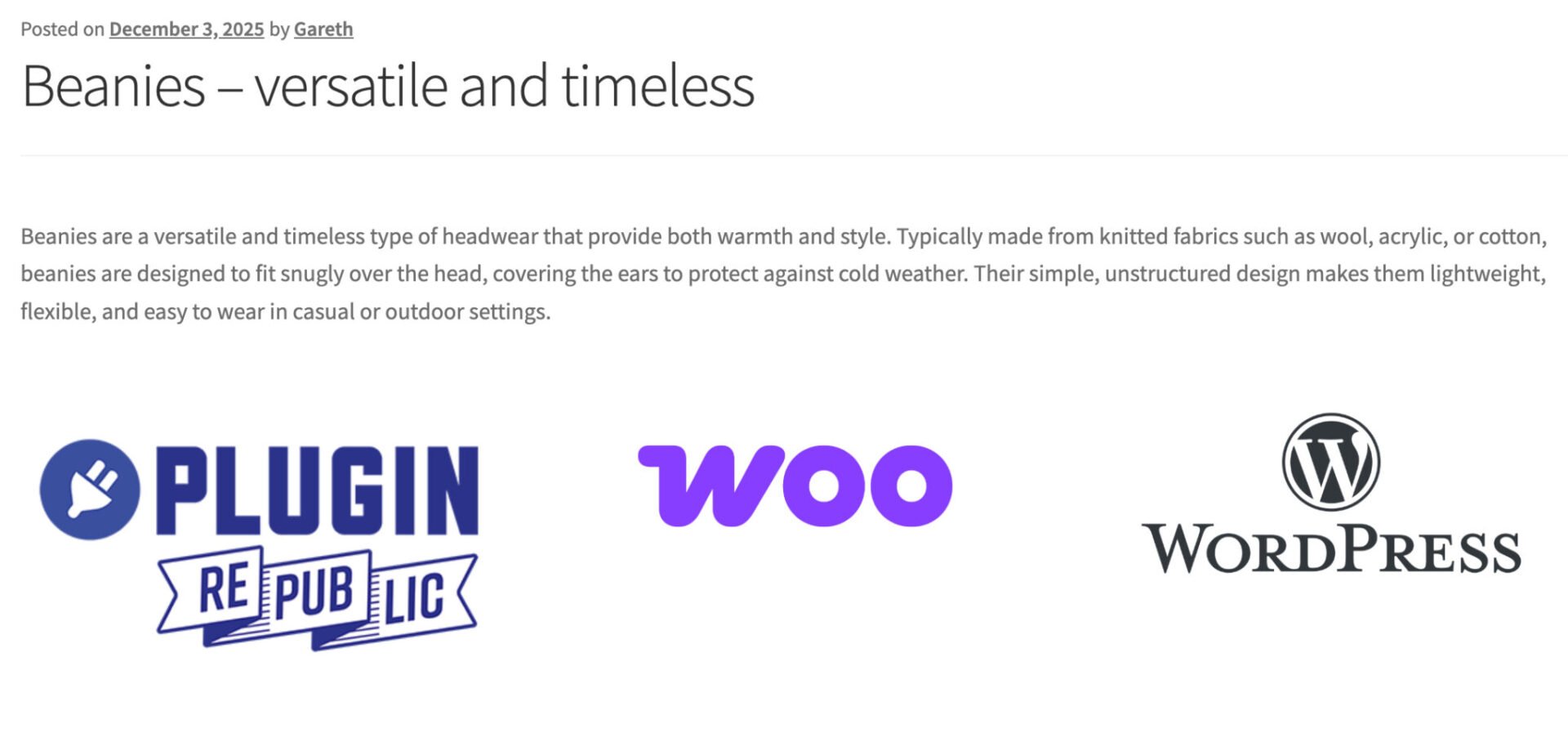 Brands shortcode in post using WooCommerce shortcode