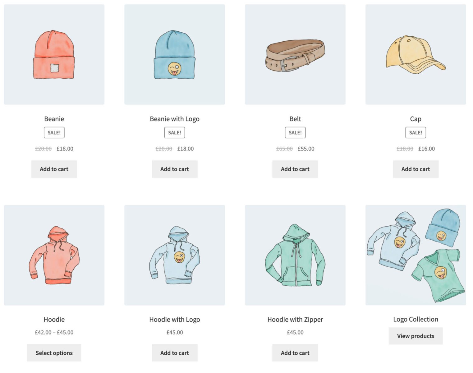 WooCommerce product grid generated by a shortcode