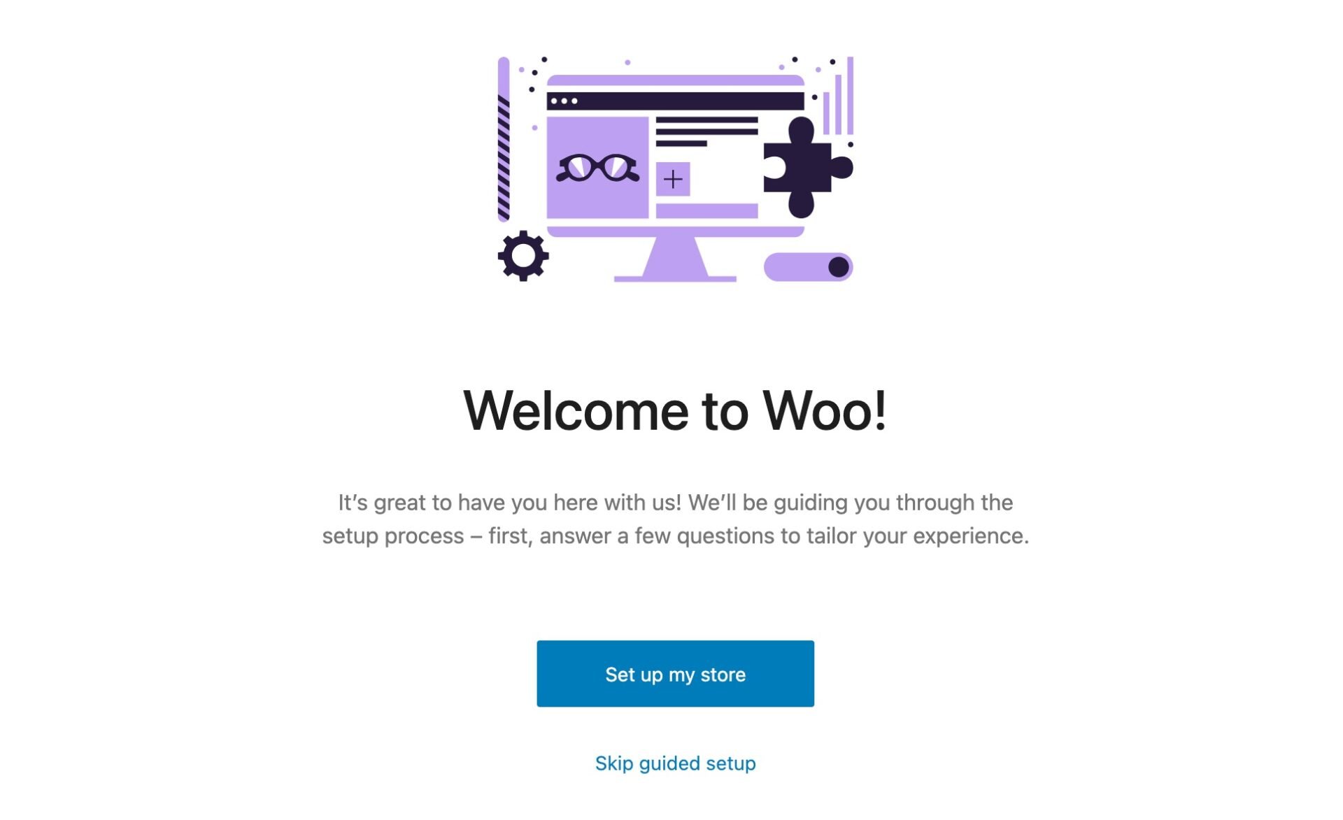 Woo installation wizard