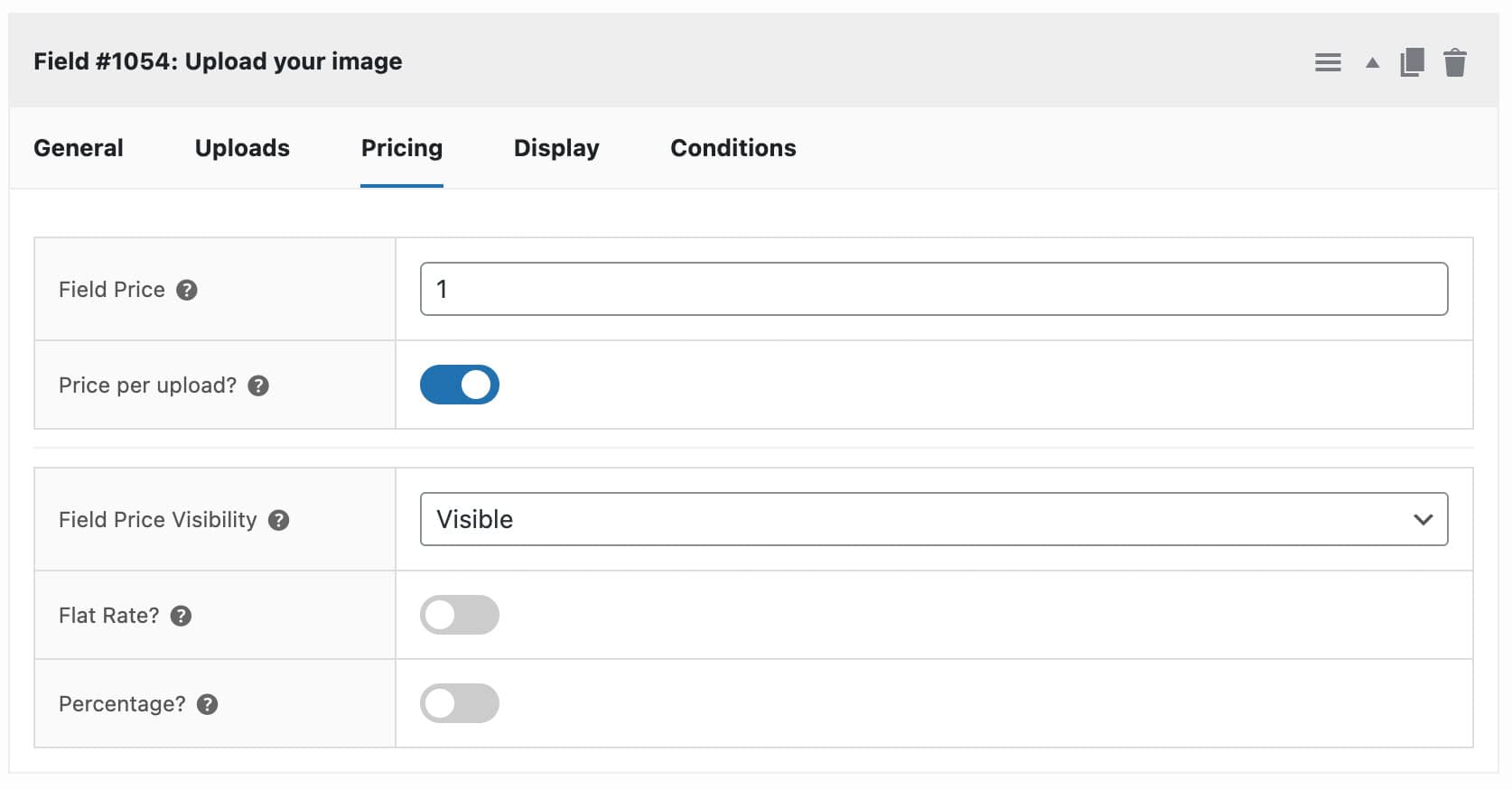 Editing the Field Price box in WooCommerce.