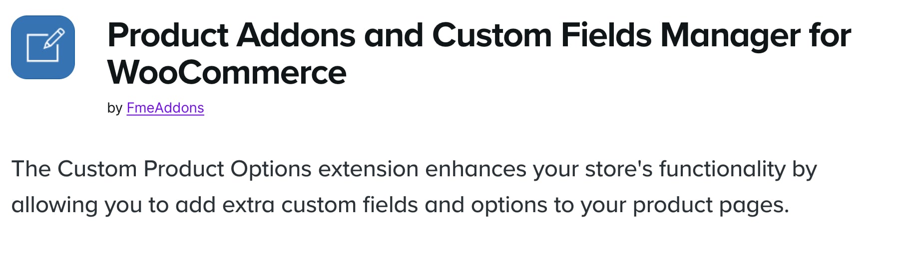 Product Addons and Custom Fields Manager