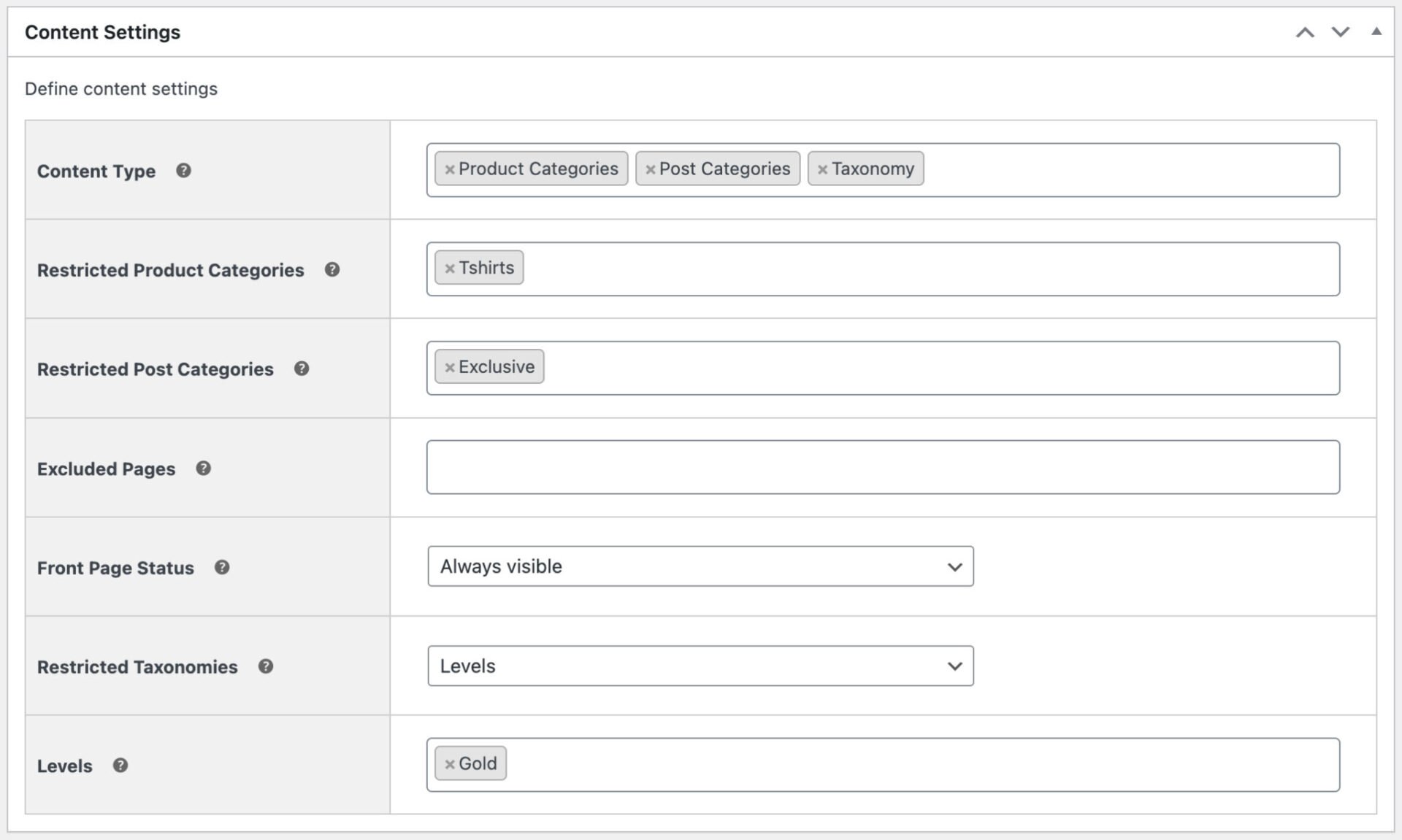 WooCommerce Members Only membership plugin - content settings