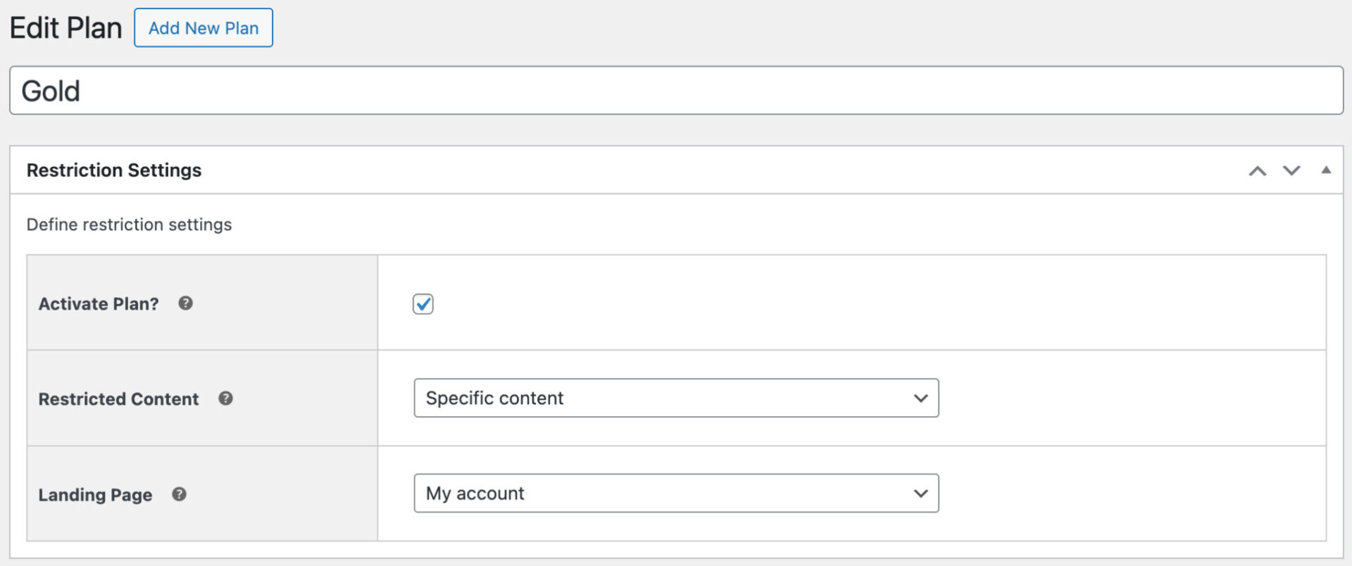 WooCommerce Members Only memberships plugin - plan settings
