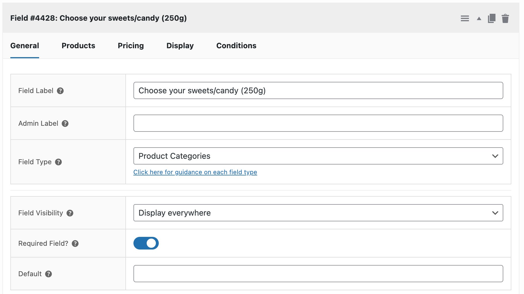 WooCommerce pick and mix products field