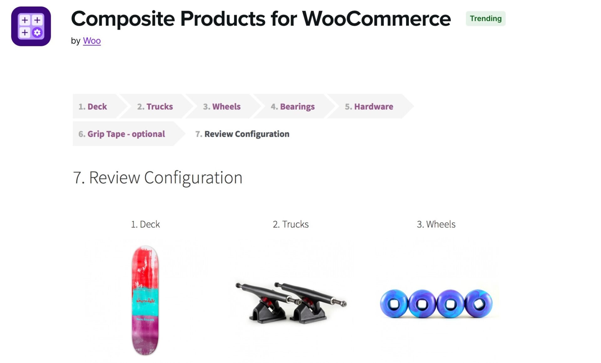 Composite Products for WooCommerce product page