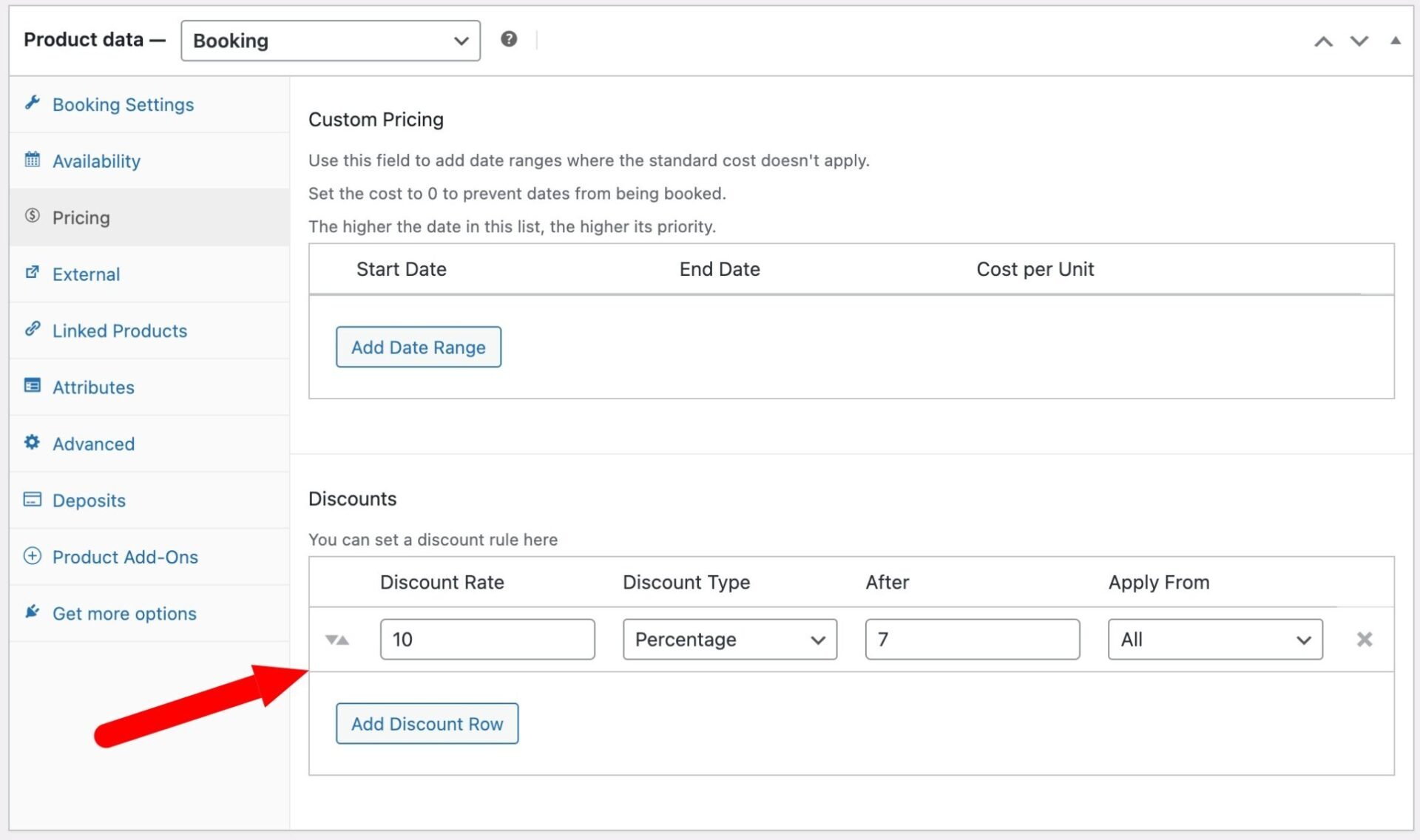 Discount pricing for skip/dumpster rental product