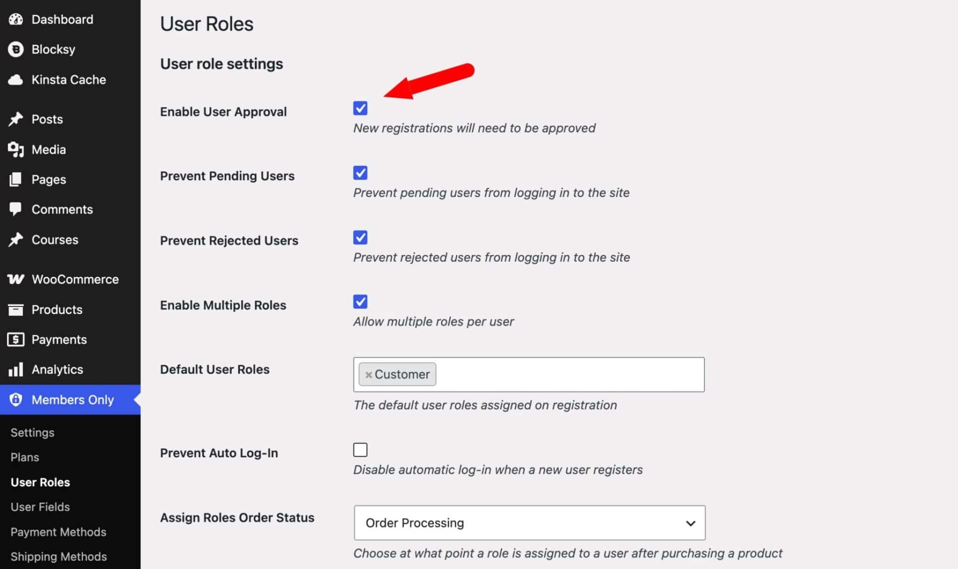 Enable user approval in WooCommerce memberships