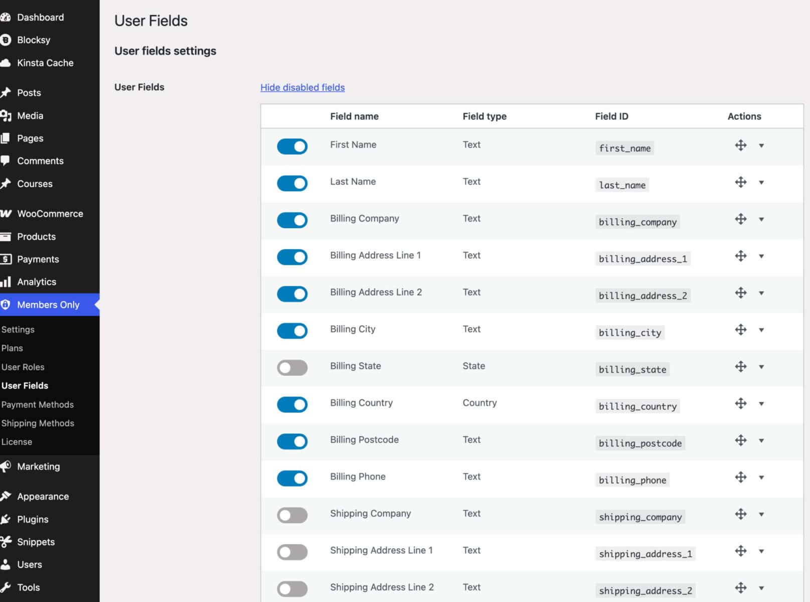 WooCommerce registration fields