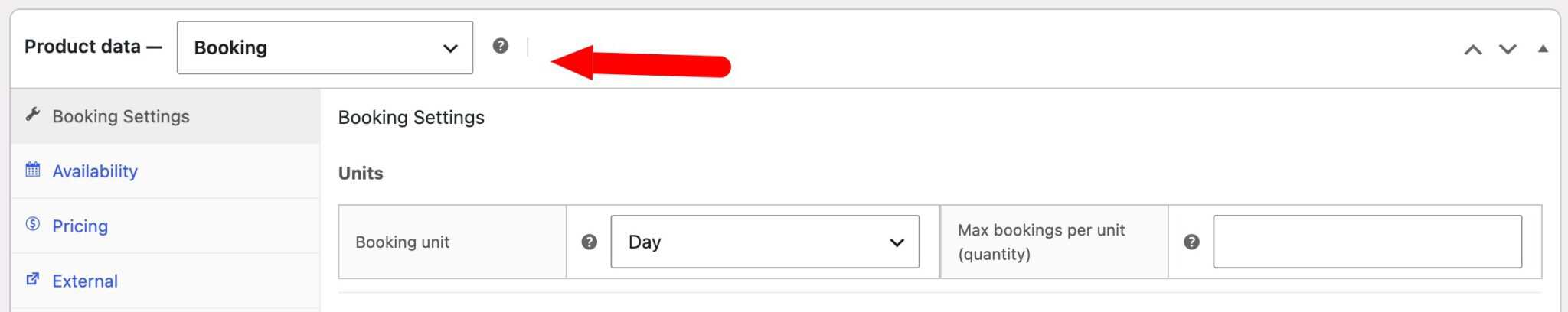 WooCommerce booking product type