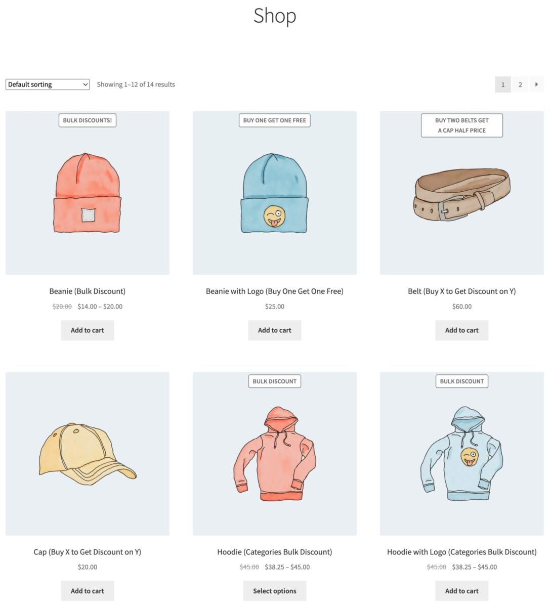 WooCommerce dynamic pricing product examples