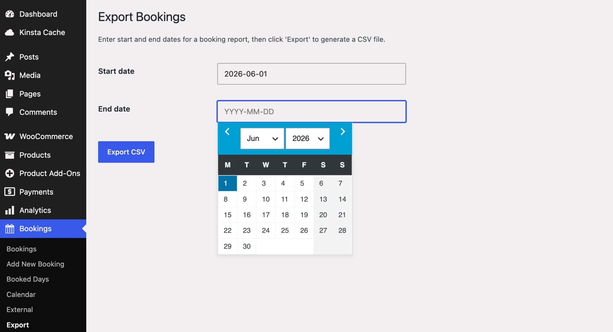 How to export bookings to a CSV file - Plugin Republic