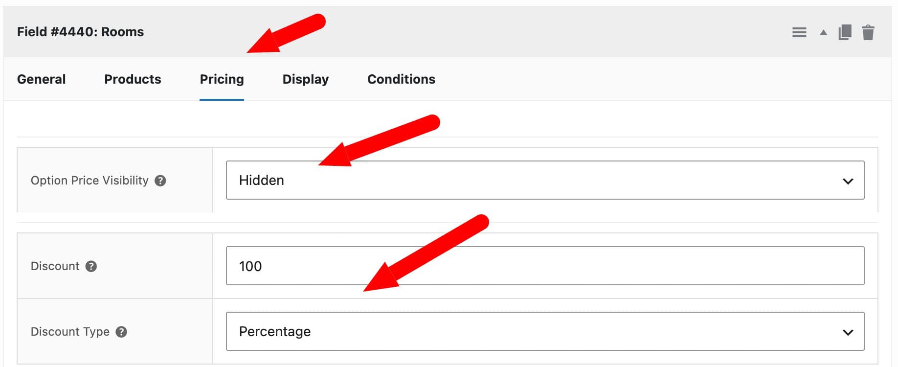 WooCommerce rental product pricing settings
