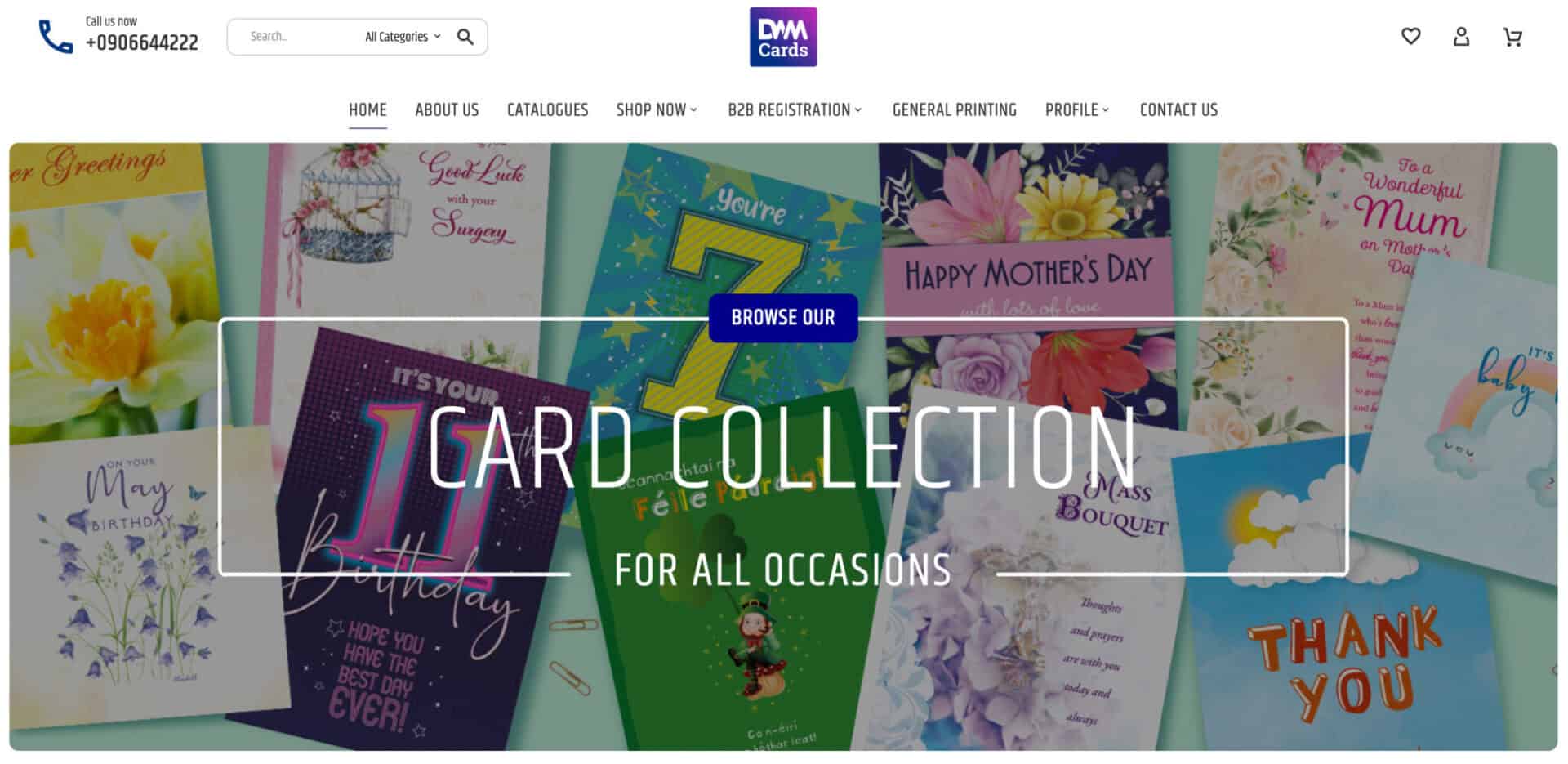 DMW Cards homepage