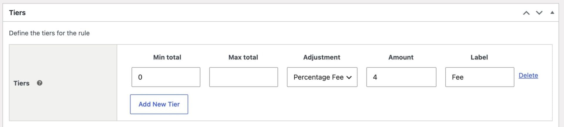 WooCommerce booking fee tiers