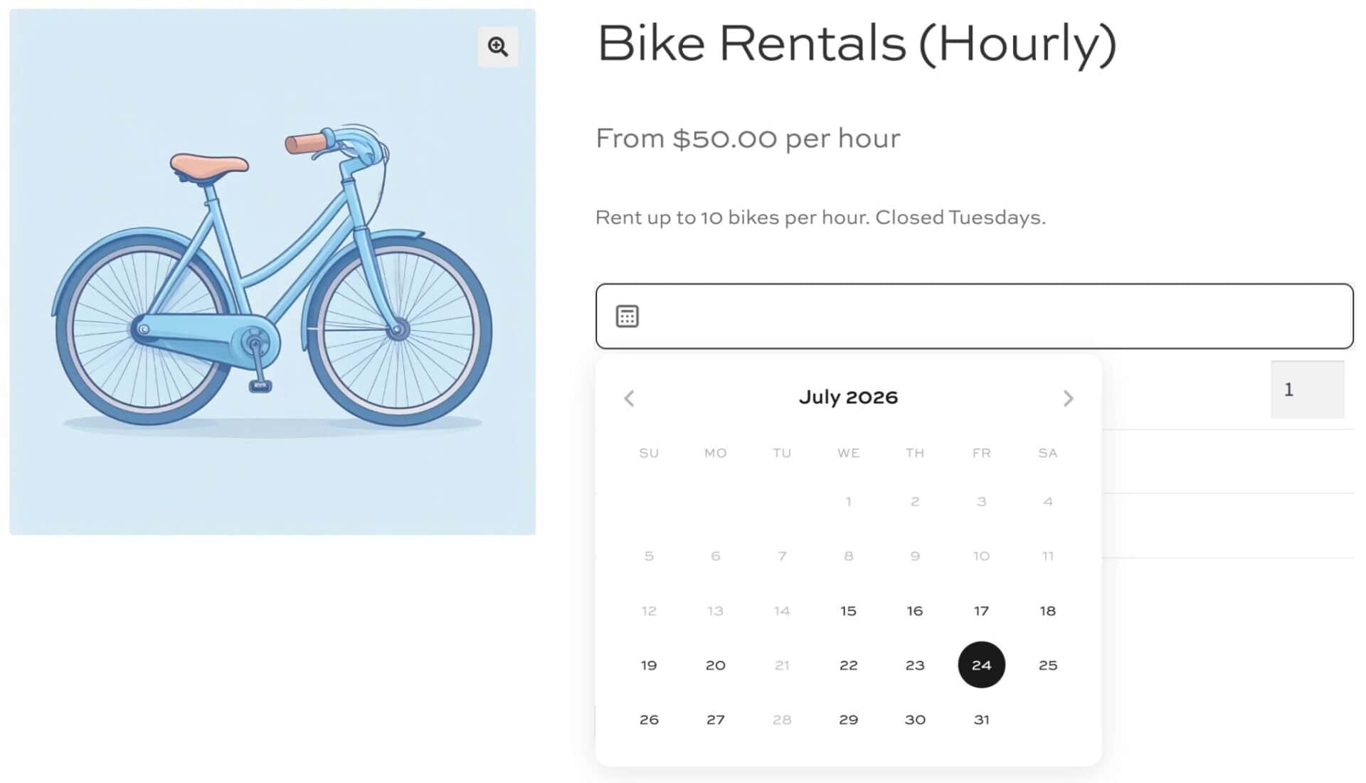 WooCommerce bookings calendar