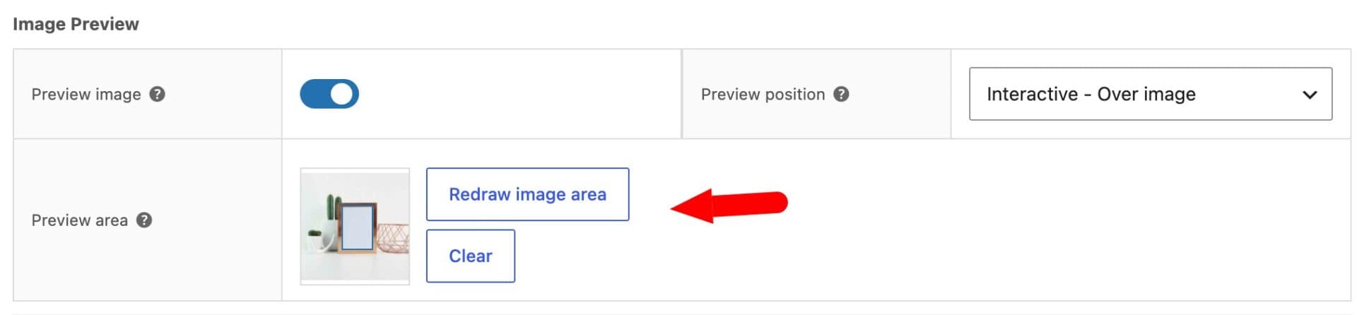 Redraw image area if necessary