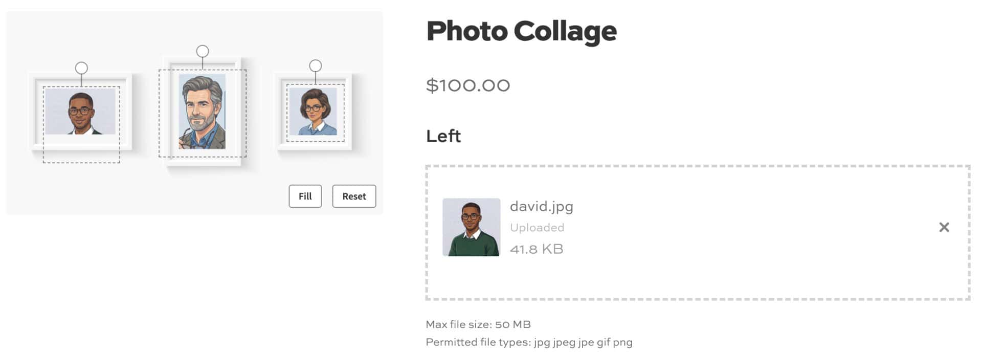 Multiple image previews on same product page