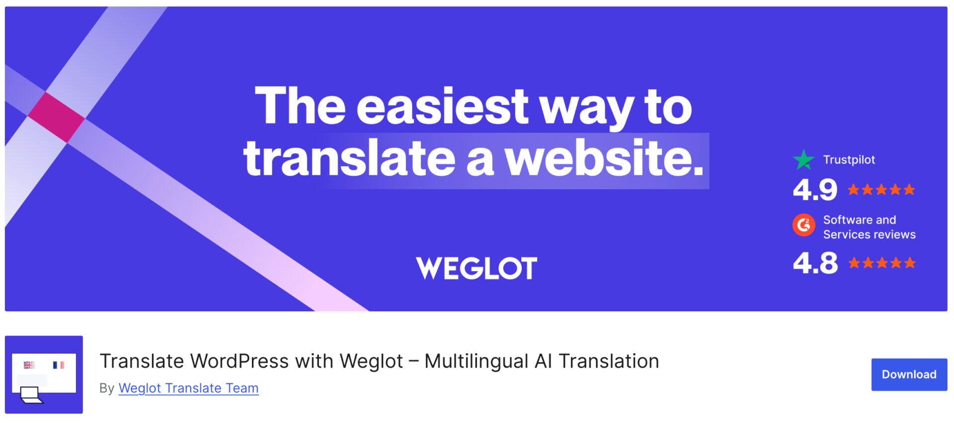 Weglot plugin header image