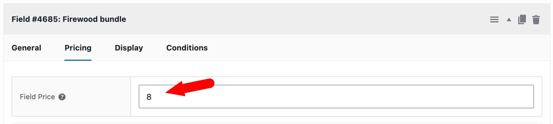 Standard Field Price setting for add-on field