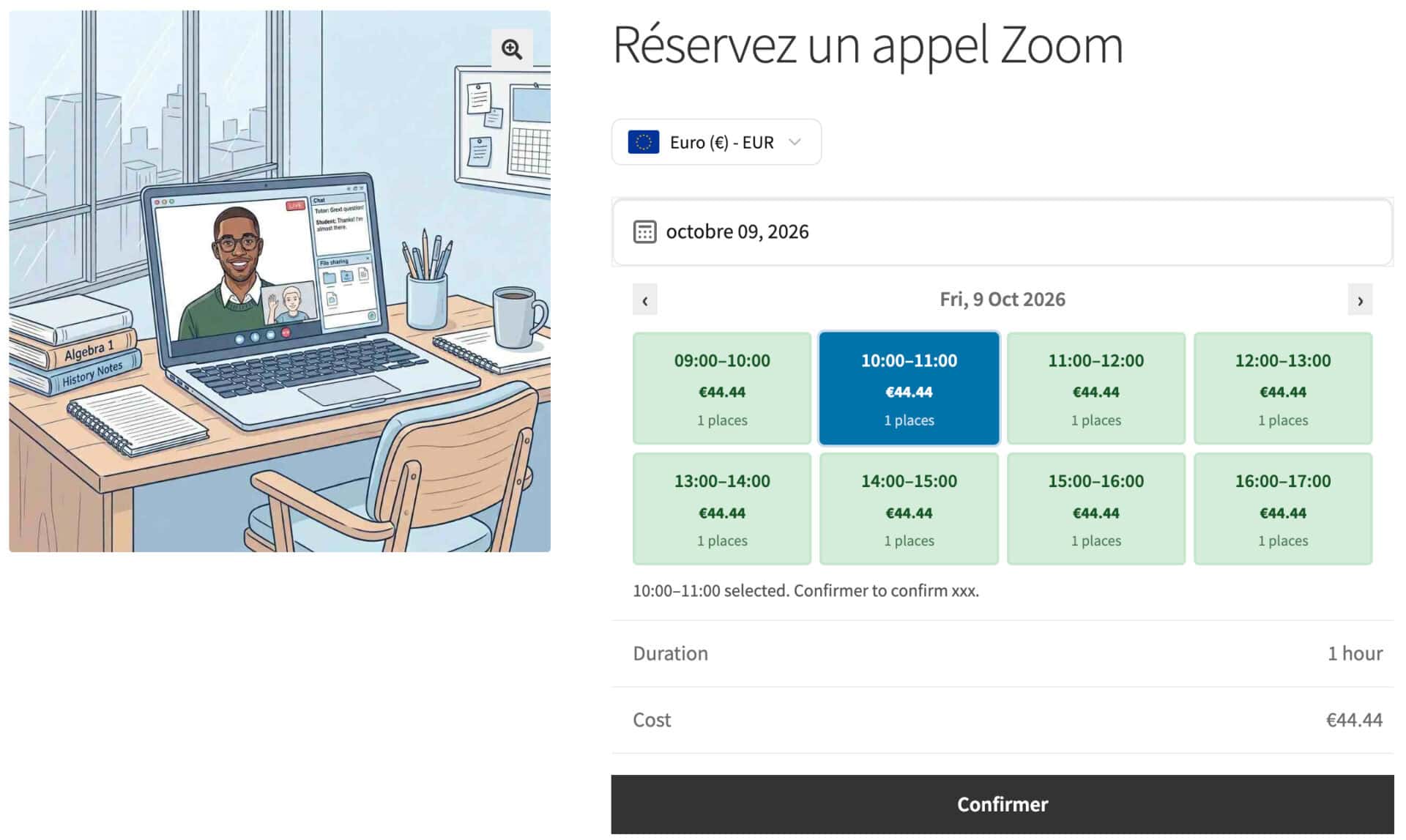 WooCommerce product page with support for multicurrency bookings