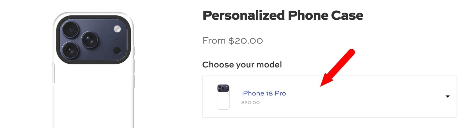 Select box field on front end