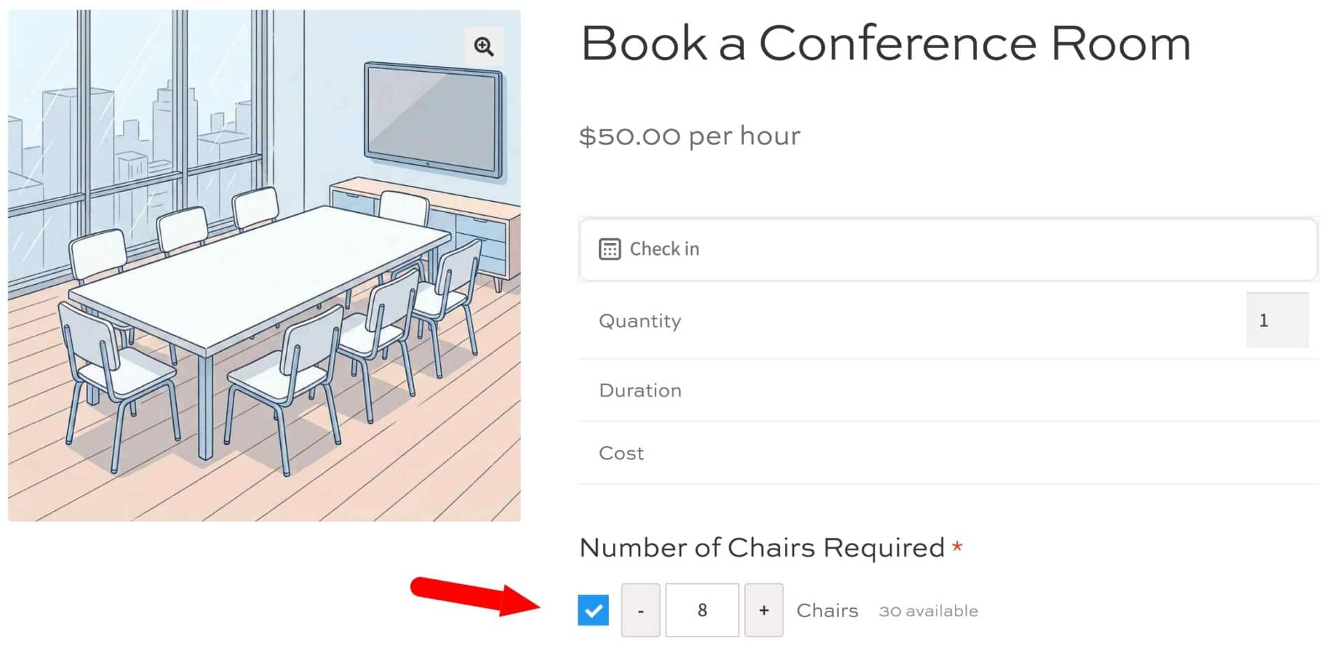 WooCommerce bookings resource automatically selected on the front end