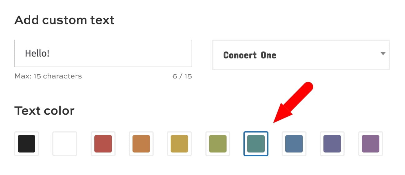 WooCommerce live text preview color swatch field