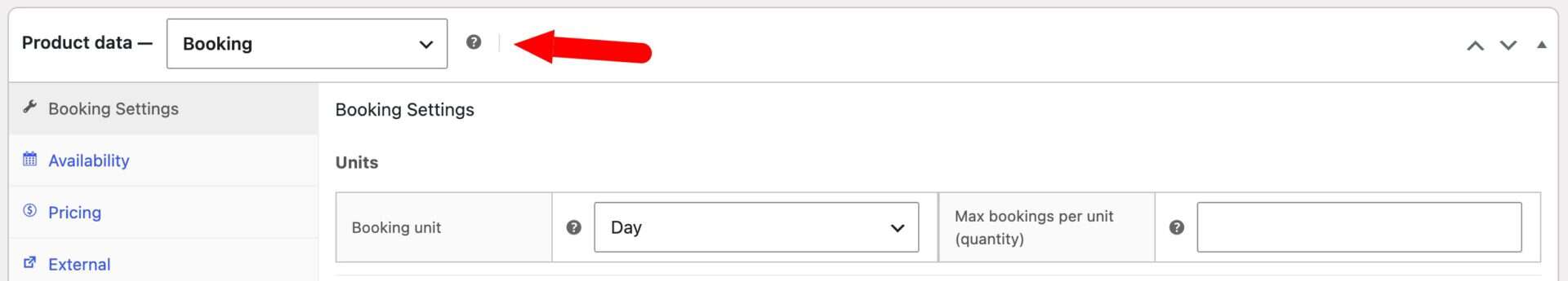 WooCommerce bookable wine tasting product setting